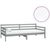 vidaXL Divano Letto con Materasso 90x200 cm Grigio in Legno di Pino