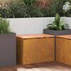 vidaXL Panchina da giardino Ruggine 60 x 40 x 43 cm acciaio corten