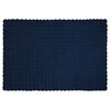 vidaXL Coperta in Pelliccia di Coniglio Finta Blu Marino 150 x 220 cm