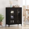 vidaXL Credenza Rovere Nero 69,5 x 34 x 90 cm