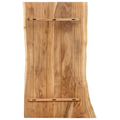 Piano Per Tavolo In Legno Massello Di Acacia VidaXL - 100 X (50-60) X 2,5 Cm, Bordo Vivo Naturale