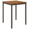 vidaXL Tavolo da cena da giardino Naturale e Caff&egrave; 60 x 60,5 x 75 cm