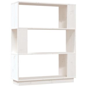 vidaXL Libreria/Divisorio Bianco 80x25x101 cm Legno Massello di Pino