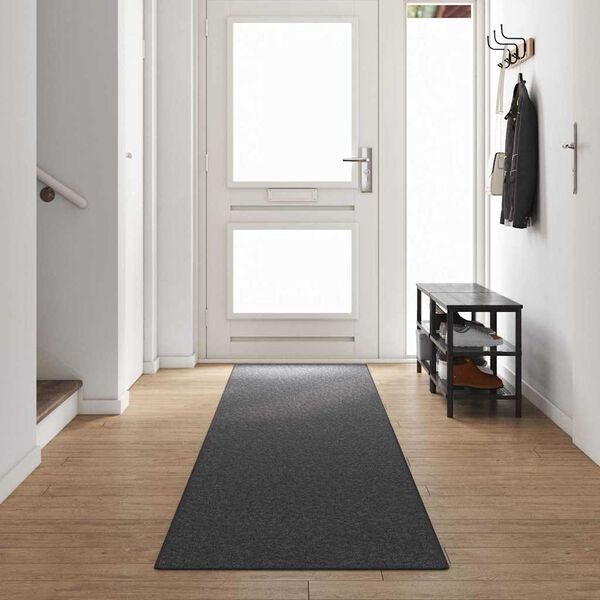 vidaXL Runner in Moquette Grigio scuro 80 x 500 cm 100% Polipropilene