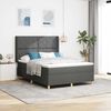 vidaXL Letto a molle con materasso Grigio 160 x 200 cm Tessuto