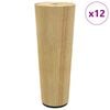 vidaXL Piedini per mobili 12 pz Marrone &Oslash; 44 x 100 mm