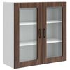 vidaXL Mobile in vetro da parete PORTO Rovere Marrone 80 x 31 x 80 cm