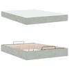 vidaXL Struttura letto con materasso 2 pcs Grigio chiaro Velluto
