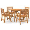 vidaXL Set da Pranzo per Giardino 5 pz in Legno Massello di Acacia