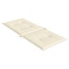 vidaXL Cuscini per Sedie 4 pz Crema 120x50x2 cm in Tessuto