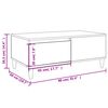 vidaXL Tavolino Salotto Rovere Sonoma 90x50x36,5 cm Legno Multistrato