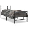 vidaXL Giroletto con Testiera e Pediera Metallo Nero 75x190 cm