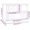 vidaXL Comodino Rovere Marrone 60x39x45 cm
