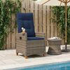 vidaXL Poltrona reclinabile con tavolino 62 x 64 x 112 cm polyrattan