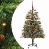 vidaXL Albero di Natale artificiale 150 LED Bianco caldo PVC e Metallo