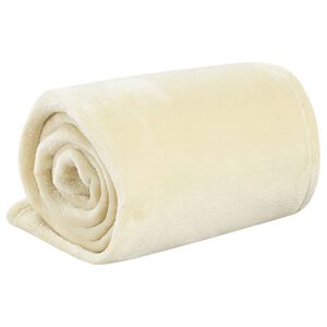 vidaXL Coperta Crema 130x170 cm in Poliestere