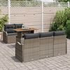 vidaXL Set Divano da Giardino con cuscino 6 pcs Grigio polyrattan