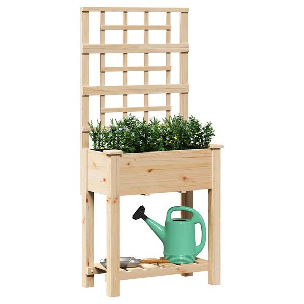 vidaXL Vaso da giardino con lo scaffale Beige 71 x 38 x 152 cm
