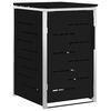 vidaXL Stoccaggio contenitore a ruote Nero 77,5 x 69 x 112,5 cm