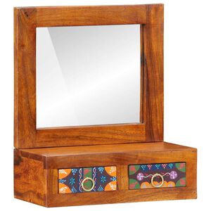 vidaXL Armadietto a muro con cassetto Marrone 40 x 20 x 50 cm