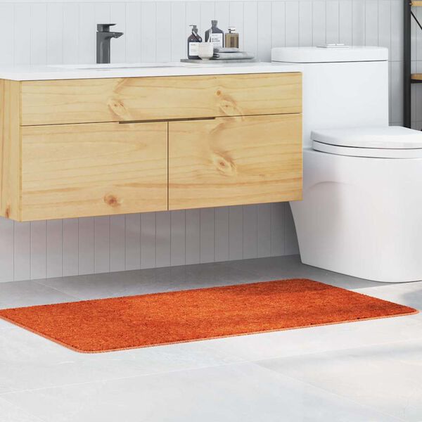 vidaXL Tappetino da bagno antiscivolo Arancione 70 x 120 cm PP