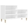 vidaXL Scarpiera Bianca 102x36x60 cm in Legno Multistrato