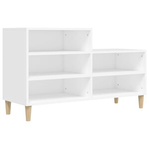 vidaXL Scarpiera Bianca 102x36x60 cm in Legno Multistrato