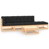 vidaXL Set Divani Giardino 6 pz con Cuscini in Legno Massello di Pino