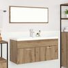 vidaXL Mobile da Bagno con porta Rovere artigianale 100 x 38,5 x 46 cm