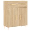 vidaXL Credenza Rovere Sonoma 69,5x34x180 cm in Legno Multistrato
