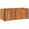 vidaXL Fioriera da Giardino 110x45x44 cm in Legno Acacia e Acciaio