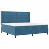 vidaXL Letto a molle con materasso Blu 200 x 200 cm Velluto