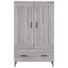 vidaXL Credenza Grigio Sonoma 69,5x31x115 cm in Legno Multistrato