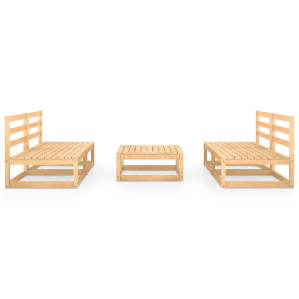 vidaXL Set Divani da Giardino 5 pz in Legno Massello di Pino