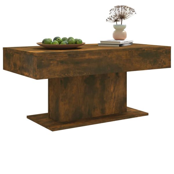 vidaXL Tavolino da Salotto Rovere Fumo 96x50x45cm in Legno Multistrato