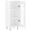vidaXL Credenza Bianco Lucido 34,5x34x90 cm in Legno Multistrato