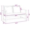 vidaXL Set Divano da Giardino Naturale Legno massello di teak