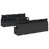 vidaXL Set Divano da Giardino con archiviazione 9 pcs Nero polyrattan