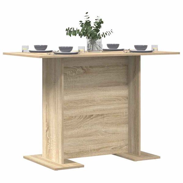 vidaXL Tavolo da pranzo Rovere Sonoma 110 x 60 x 75 cm