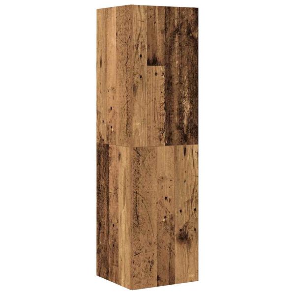 vidaXL Set Mobile TV 4 pz Montato a Parete Legno Antico in Truciolato