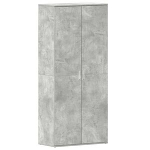 vidaXL Mobile per scarpe con porta Grigio cemento 80 x 39 x 178 cm