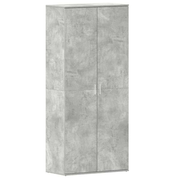 vidaXL Mobile per scarpe con porta Grigio cemento 80 x 39 x 178 cm