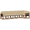 vidaXL Set di divani da esterno con cuscino 6 pcs Naturale e Beige
