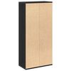 vidaXL Libreria Rovere Nero 50 x 25 x 102 cm