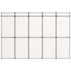 vidaXL Parete Espositiva Pieghevole 15 Pannelli 302x200 cm Bianchi