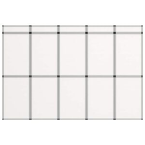 vidaXL Parete Espositiva Pieghevole 15 Pannelli 302x200 cm Bianchi
