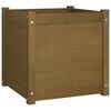 vidaXL Fioriera Giardino Marrone Ambra 50x50x50 cm Legno Massello Pino