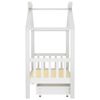vidaXL Giroletto Bambini con Cassetto Bianco Legno di Pino 70x140 cm