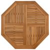 vidaXL Piano per Tavolo 90x90x2,5 cm Ottagonale Legno Massello di Teak