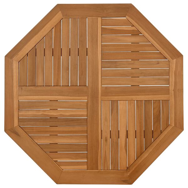 vidaXL Piano per Tavolo 90x90x2,5 cm Ottagonale Legno Massello di Teak